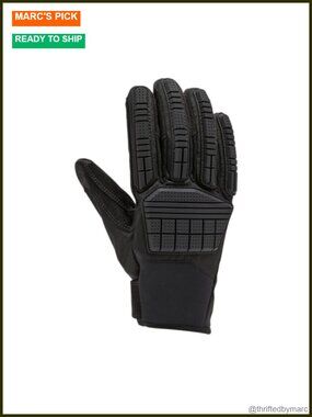 Men's Storm Defender Insulated Leather Knuckle Guard Gloves